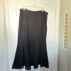 R&M Richards Elegant Black A-Line Skirt